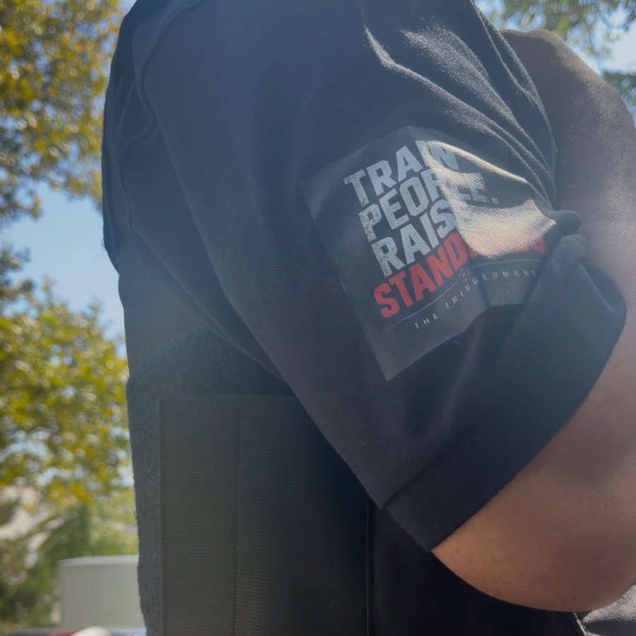 The Triggermann shoulder patch — Train People Raise Standards